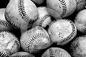 Baseballs Sports Pile Past Time American Fun