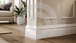 a baseboard color in crema or white, adding a touch of sophistication to interior design.