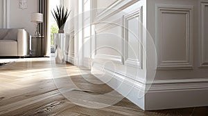 a baseboard color in crema or white, adding a touch of sophistication to interior design.