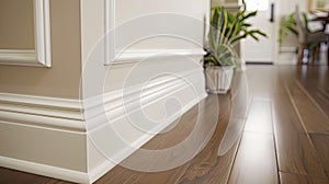 a baseboard color in crema or white, adding a touch of sophistication to interior design.