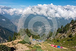 basecamp of Kinner Kailash Yatra, Ganesh Park, featuring mud homestays