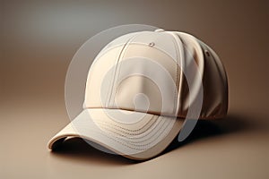 Basecap mockup Beige cap template with space for your design
