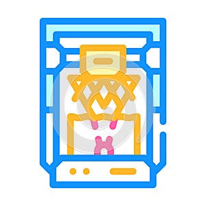 based on stereolithography 3d printer color icon vector illustration photo