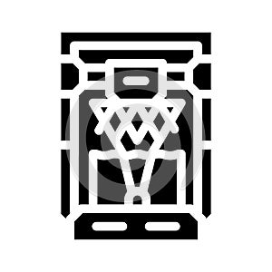 based on stereolithography 3d printer glyph icon vector illustration photo