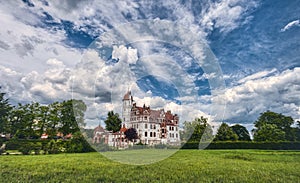 basedow castle in mecklenburg western pomerania