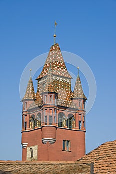 Basel city hall tower