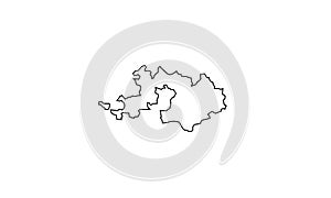 Basel Landschaft canton map outline