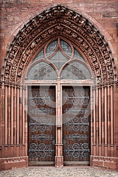 Basel Munster church gate photo