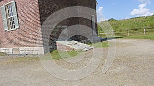 Basement doors from an old American styled Brick house farm ranch arround 1800