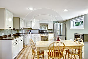 Basement kitchen room. Mother-in-law apartment