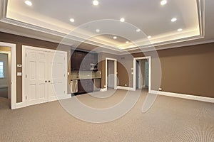 Basement in new construction home