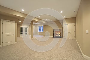 Basement in new construction home