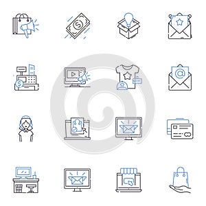 Basement line icons collection. Underground, Cellar, Subterranean, Dark, Damp, Spacious, Storage vector and linear