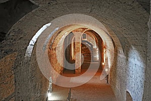 Basement in the Red Stone castle nearby the settlement called Pila in Slovakia photo