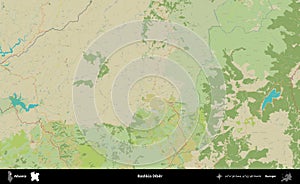 Bashkia Diber, Albania. Topographic Humanitarian