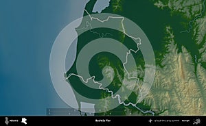 Bashkia Fier outlined, Albania. Physical