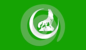 Bashkirs ethnic groups flag vector icon