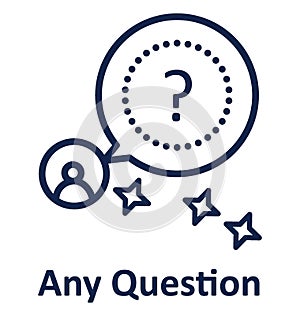 Basic Any question Isolated Vector icon that can easily modified or edit. Any question Isolated Vector icon that can easily modif photo