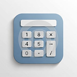 Basic arithmetic symbols multiplication, division. The background is light gray