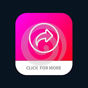 Basic, Arrow, Right, Ui Mobile App Button. Android and IOS Line Version