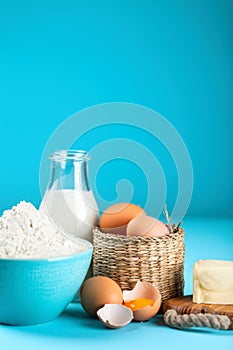 Basic baking ingredients