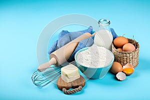 Basic baking ingredients