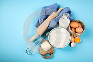 Basic baking ingredients