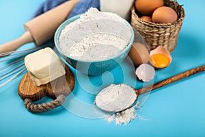 Basic baking ingredients