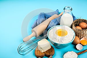 Basic baking ingredients