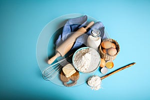 Basic baking ingredients