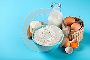 Basic baking ingredients