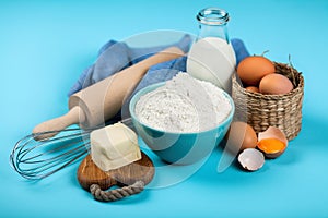 Basic baking ingredients