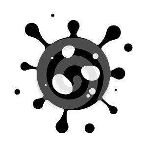 Basic Black Vector Virus Icon