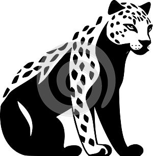 Leopard - minimalist and flat logo - vector illustration photo