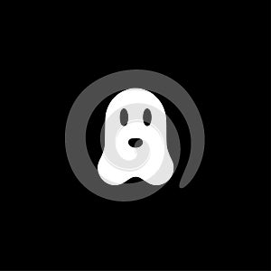 Ghost - minimalist and flat logo - vector illustration