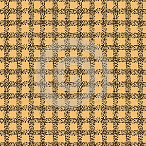 Basic black and yellow gingham pattern of thick grainy stripes