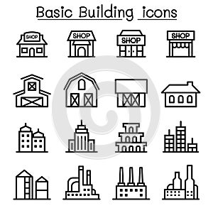 Basic Building icon set