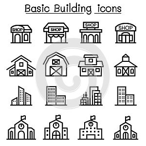 Basic Building icon set