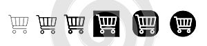 Basic business online shopping vector icons