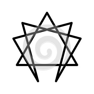 Enneagram icon , vector illustration