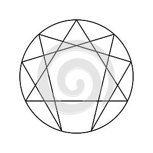 Enneagram icon , vector illustration