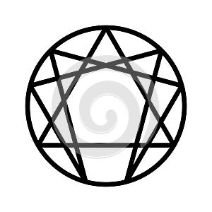 Enneagram icon , vector illustration