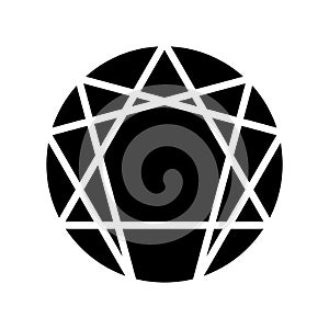 Enneagram icon , vector illustration