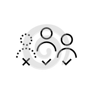 Absentees icon, vector illustration