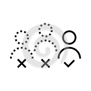 Absentees icon, vector illustration