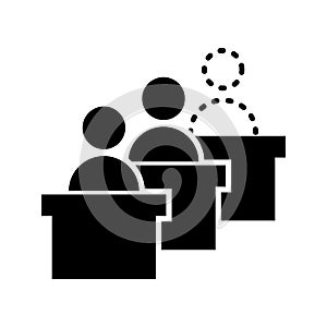 Absentees icon, vector illustration