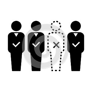 Absentees icon, vector illustration photo