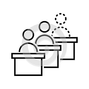 Absentees icon, vector illustration