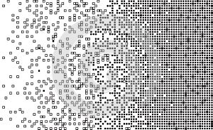 Disintegration, Dispersed background, vector illustration