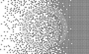 Disintegration, Dispersed background, vector illustration